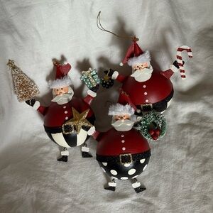Mackenzie Childs Santa Ornaments